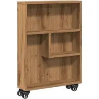 vidaXL Chariot de rangement Étroit Chêne Artisan 48x13x68 Bois composite