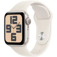 Apple Watch SE 2024 40 mm Lumière Stellaire Bracelet Sport M/L