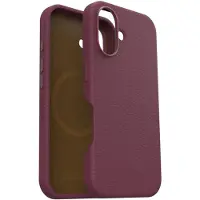 Otterbox Symmetry Apple iPhone 16 Back Cover avec Aimant MagSafe Cuir Rouge