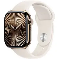 Apple Watch Series 10 GPS + Cellular - Boîtier Titane 46 mm Finition Or - Taille S/M