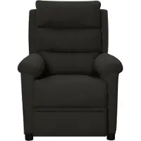 The Living Store Fauteuil relax noir tissu