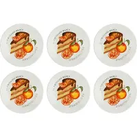 La Porcellana Bianca Set de 6 plaques à gâteaux Goloserie - blanc 17 5 cm, Assiettes, Blanc