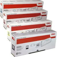 OKI 4 toners série MC853 MC873 Multipack K C M Y 4 couleurs (C, CF, M, Y)