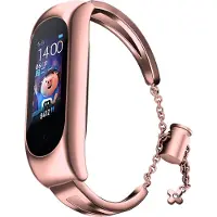 Hurtel Bracelet métallique de remplacement pour Xiaomi Mi Band 6 / 5 / 4 / 3 rose