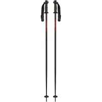 Komperdell Alpine bâton de ski avec flasque, bâton de ski, noir/rouge