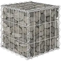 vidaXL Gabion cube haut fil d'acier 30x30x30 cm
