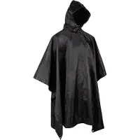 Mil-Tec Unisexe, Vestes de pluie, Poncho Basic, Noir, (Taille unique)