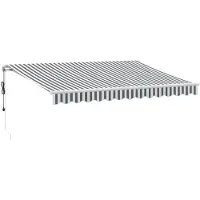vidaXL Store automatique avec LED anthracite et blanc 350 x 250 cm