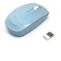 Omega OM229LB Souris sans fil 1200 DPI, radio 24 GHz, récepteur USB - Bleu clair