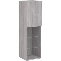 vidaXL Armoire TV avec lampes LED Gris Sonoma 30,5x30x102 cm