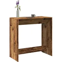 vidaXL Table de bar imitation vieux bois 102x50x103,5 cm Bois composite