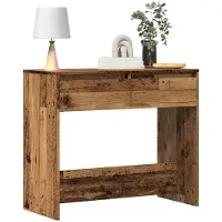 vidaXL Table console vieux bois 89x41x76,5 cm bois d'ingénierie