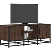 vidaXL Armoire TV aspect chêne 100x35x41 cm Bois composite et métal
