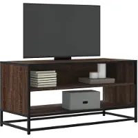 vidaXL Armoire TV marron imitation chêne 91x40x46 cm Matériau bois métal