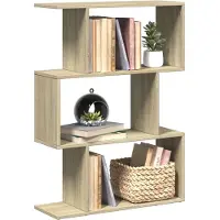vidaXL Étagère séparatrice de pièce 3 niveaux chêne sonoma 70x24x97 cm