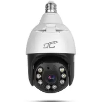 LTC Caméra rotative Internet Prise IP E27 IP65 PTZ 5Mpix 230V SMART LTC VISION, Caméra réseau, Noir, Blanc