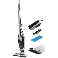 Concept VP4201, aspirateur balai 2-en-1, sans sac, noir, argent, 0,6 l, sec et humide, 80 dB