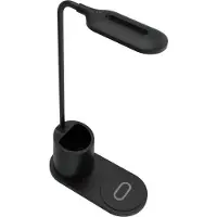 Rebeltec Lampe LED avec chargeur sans fil QI W600, 10 W, noire