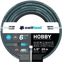 Cellfast Tuyau d'arrosage 6 couches avec tresse 1/2' 20m Fort HOBBY ATS2