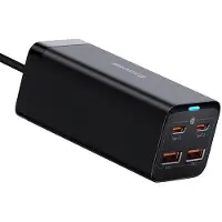 Baseus Gan3 Pro 2xusb-a 2xusb-c With Usb-c Usb-a And Usb-c Wall Charger 3a 65w Argenté