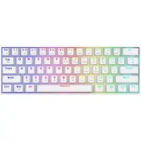 Savio WHITEOUT X2 RED clavier universel USB QWERTY US International Blanc