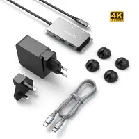 VivoLink VLUSBCHUB - 2.0/3.2 Gen 1 (3.1 Gen 1) - USB Typ-C - HDMI-Ausgang - DisplayPorts ausgang (VLUSBCHUB)