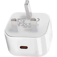 ESTUFF UK PD 20W Chargeur domestique 1x USB-C, prise UK, blanc, ES636026-BULK