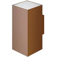 Beneito Faure Sunset Sq 16 - Spot Mural Carré Led 16W Ip65 Avec Interrupteur, Température De Couleur 2700K/3200K/4000K, Finition Corten -