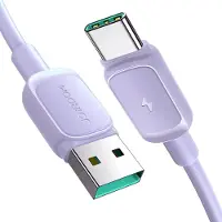 JOYROOM Kabel Multi-Color Series A14 Usb-A / Usb-C 3A 1.2 M - Fioletowy