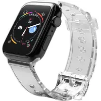 Hurtel Strap Light Silicone Wristband Bracelet Bracelet Montre 6/5/4/3/2 (44mm / 42mm) Noir (42 mm, 44 mm, TPU), Sangles de montre, Noir