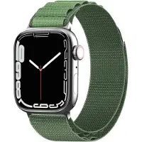 Hurtel Bracelet avec boucle acier Alpine pour Apple Watch 38/40/41 mm - vert (Acier, Matières plastiques), Sangles de montre, Vert