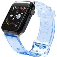 Hurtel Bracelet de remplacement Strap Light pour Watch 6 / 5 / 4 / 3 / 2 / SE (40mm / 38mm) bleu (38 mm, 40 mm, TPU), Sangles de montre, Bleu