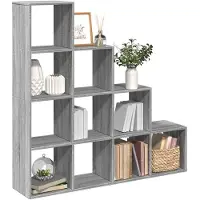 vidaXL Étagère séparatrice de pièce 4 niveaux sonoma gris