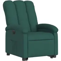vidaXL Fauteuil relax avec releveur électrique Vert foncé Tissu