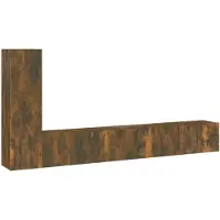 vidaXL Ensemble de meubles TV 3 pièces chêne fumé bois composite