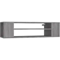 vidaXL Armoire TV murale Gris Sonoma 100x30x26,5 cm Matériau dérivé du bois