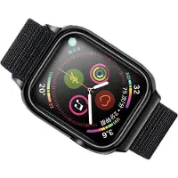 Usams Pasek z etui Apple Watch 4/5/6/7/ SE 44/45mm. czarny/black ZB74IW1 (US-ZB074), Montre connectée : accessoires, Noir
