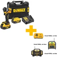 DeWalt DCF922P2T 18V Li-ion XR Accu Clé À Chocs (2x 5.0Ah) - 1/2" Avec Cliquet En Mallette TSTAK