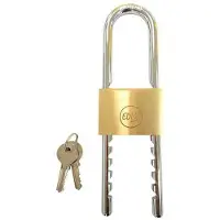 EDM Product Cadenas Laiton Arc Réglable 50mm - - Ouverture 50-135mm - A clé - 2 clés
