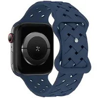 Beline pasek Apple Watch Silicone Woven 38/40/41mm niebieski /deep blue box (Silicone), Sangles de montre, Bleu