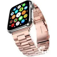 Mercury pasek Metal Apple Watch 384041 mm rozowo zlotypink or (38 mm, 40 mm, 41 mm, Acier inoxydable), Sangles de montre, Pink, Or