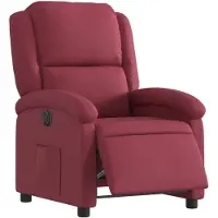 vidaXL Fauteuil relax électrique vin rouge tissu