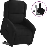 vidaXL Fauteuil relax releveur noir velours