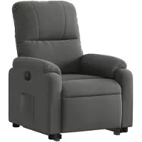 vidaXL Fauteuil relax Releveur électrique Gris foncé Tissu microfibre