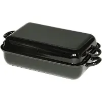 Riess Cocotte Profi 37x26x12,5cm noir émaillé avec couvercle