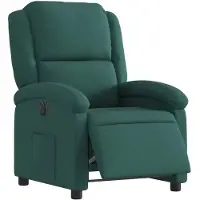 vidaXL Fauteuil relax électrique vert foncé Tissu
