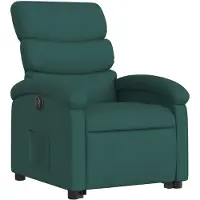 vidaXL Fauteuil de massage électrique avec releveur Tissu vert foncé