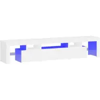 vidaXL Armoire TV avec lampes LED blanc 200x36,5x40 cm