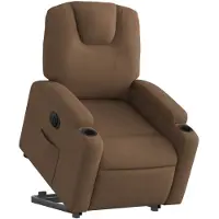 vidaXL Fauteuil relax releveur électrique brun Tissu