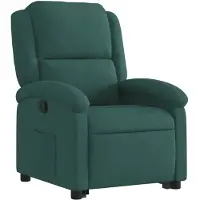 vidaXL Fauteuil relax releveur vert foncé velours